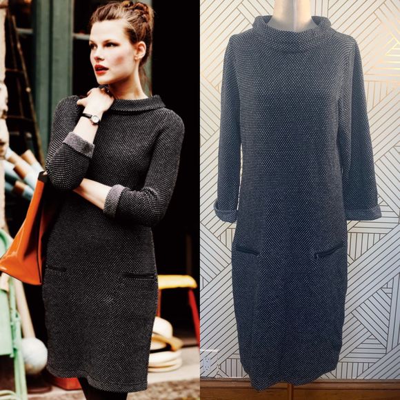 black tunic sweater dress